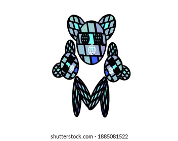 mouse head with a choice of different colors that fall into one.
