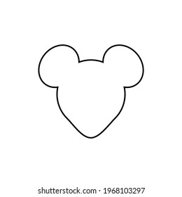 mouse head icon vector animal mice  sign