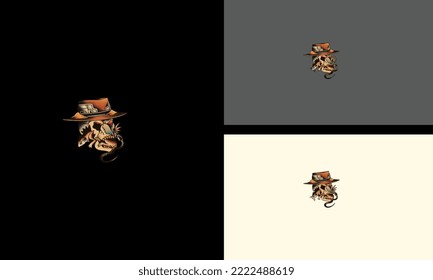 mouse and head skull vector illustration design