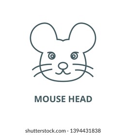 Mouse head vector line icon, linear concept, outline sign, symbol