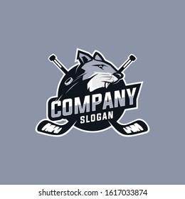 Hockey Club Mouse Logo Team Mascot Stock Vector (royalty Free) 1671537805