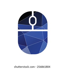 mouse icon Abstract Triangle Geometrical background 