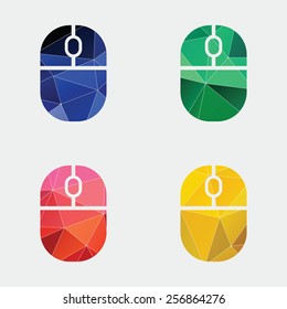 mouse icon Abstract Triangle Geometrical background 