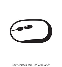 Mouse icon. Black Mouse icon on white background. Vector illustration