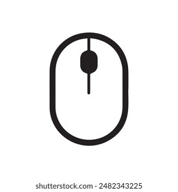 Mouse icon button computer technology arrow outline design.