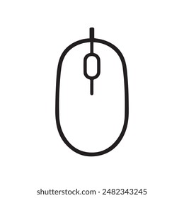 Mouse icon button computer technology arrow outline design.