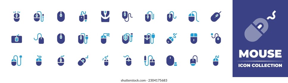 Mouse icon collection. Duotone color. Vector illustration. Containing mouse, computer mouse. 