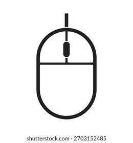 Icono del ratón, equipo informático. Ilustración vectorial aislada