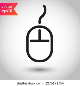 Mouse icon. Computer mouse icon. Computer mouse linear icon. Mouse vector sign. Flat line symbol
