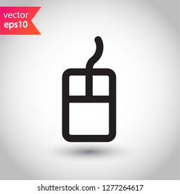 Mouse icon. Computer mouse icon. Computer mouse linear icon. Mouse vector sign. Flat line symbol