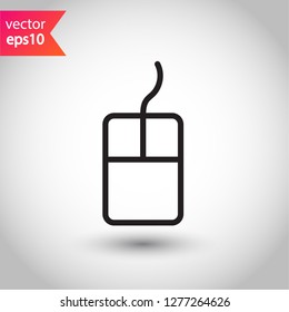 Mouse icon. Computer mouse icon. Computer mouse linear icon. Mouse vector sign. Flat line symbol