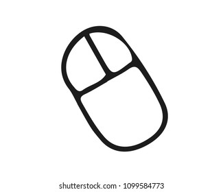 mouse icon design illustration,hand drawn style design, designed for web and app