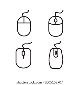 Mouse Icon Design Vector Graphic Illustration Template In Trendy Flat Style. Suitable for website design, logo, app, template, and ui. EPS 10.