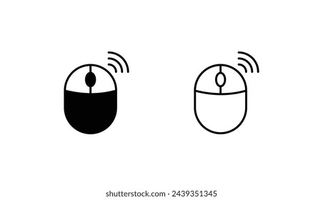 Mouse icon design with white background stock illustration