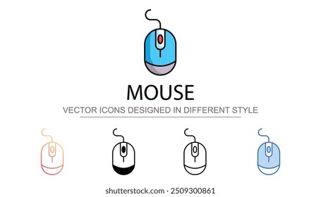 Maus-Symbol-Design mit weißem Hintergrund - Stockgrafik