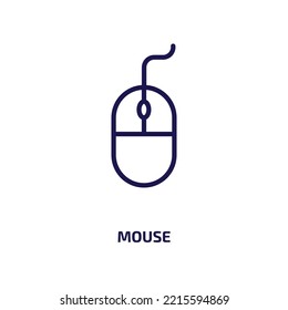 mouse icon from electronic devices collection. Thin linear mouse, computer, technology outline icon isolated on white background. Line vector mouse sign, symbol for web and mobile