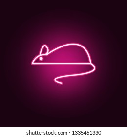 mouse icon. Elements of Scientifics study in neon style icons. Simple icon for websites, web design, mobile app, info graphics