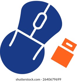 Mouse Icon Fill Vector Illustration