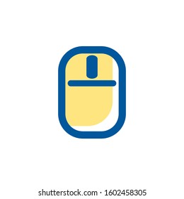 mouse icon filled line style, scroll icon, computer input device, logo and presentation template