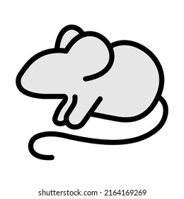 Mouse icon flat design isolated vector illustration on white background