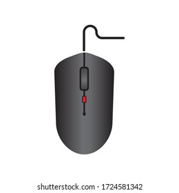 mouse icon flat design vector, vector illustration.