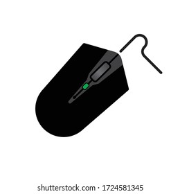 mouse icon flat design vector, vector illustration.