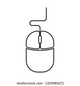 Mouse Icon Flat Line
