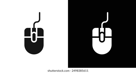 Conjunto de símbolos de línea plana de icono de ratón.