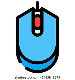 icono del ratón en estilo de contorno plano
