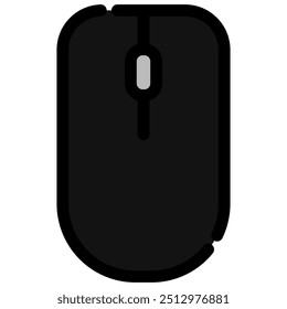 mouse icon with flat outline style