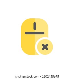 mouse icon flat style, disable icon, off icon, computer input device, logo and presentation template