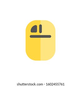 mouse icon flat style, left click, computer input device, logo and presentation template