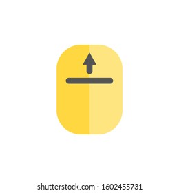 mouse icon flat style, scroll up, computer input device, logo and presentation template