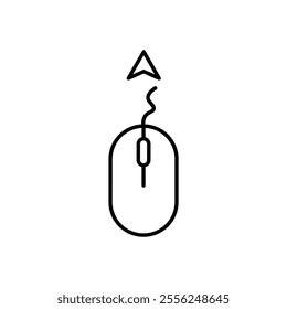 mouse up icon Flat symbol set outline