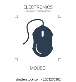 mouse icon. high quality filled mouse icon on white background. from electronics collection flat trendy vector mouse symbol. use for web and mobile