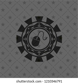 mouse icon inside black badge