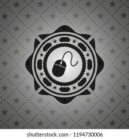 mouse icon inside black emblem. Vintage.
