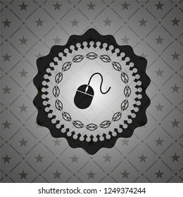 mouse icon inside black emblem. Vintage.