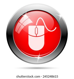 Mouse  icon. Internet button on white background. 