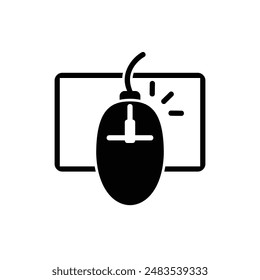 mouse icon, isolated glyph icon theme workspace