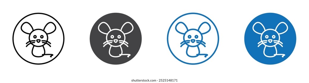 Mouse icon Isolated on white background vector set