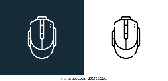 mouse icon isolated on white and black colors. mouse outline linear vector icon from online game collection for mobile apps, web and ui.