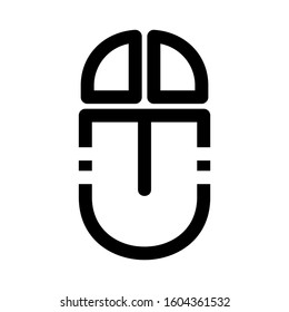 mouse icon isolated sign symbol vector illustration - Collection of high quality black style vector icons
