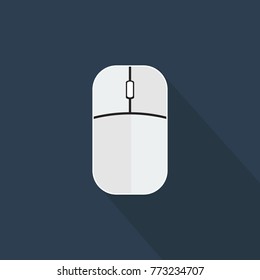 mouse icon isolated vector illustration on blue transparent background