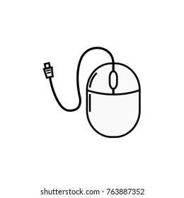 mouse icon line art