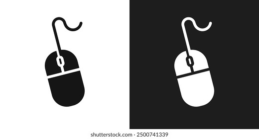 Mouse icon line art vector