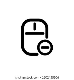 mouse icon line style, remove icon, uninstall icon, computer input device, logo and presentation template