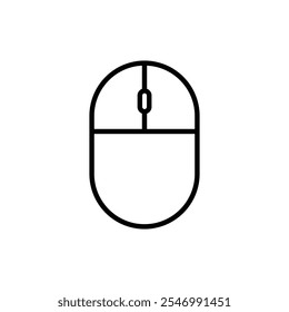 Logotipo lineal del icono del ratón aislado