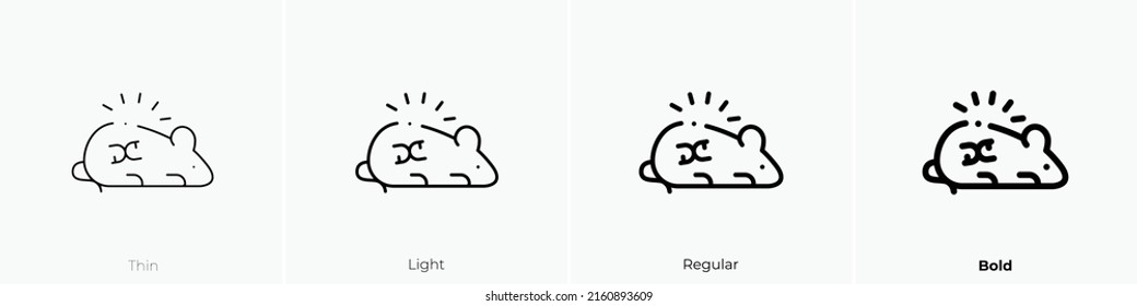 mouse icon. Linear style sign isolated on white background. Vector illustration.