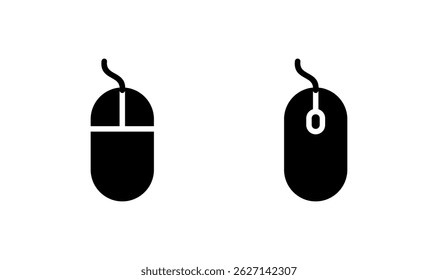Diseño del logotipo del icono del ratón. signo y símbolo del Hacer clic. Vector del icono del puntero.